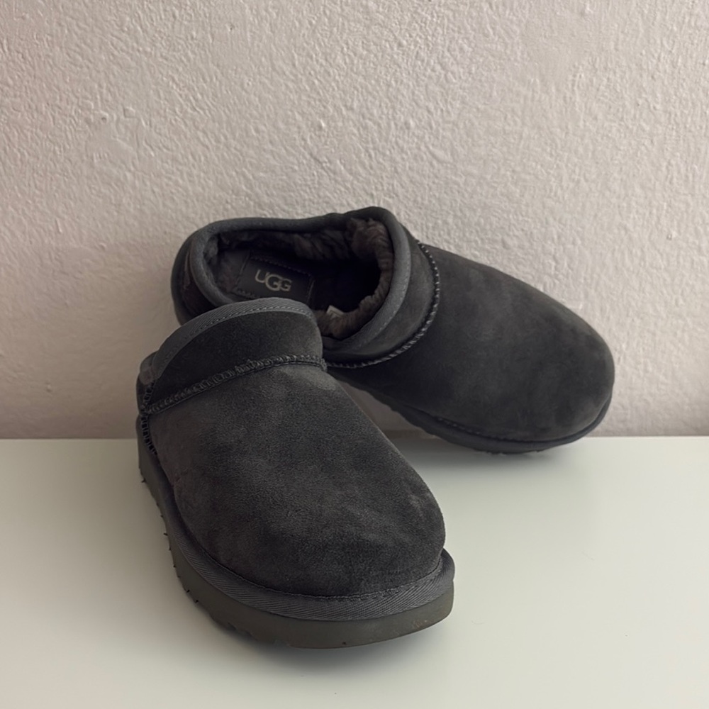 UGG Women’s Gray Suede Slip-On Clog